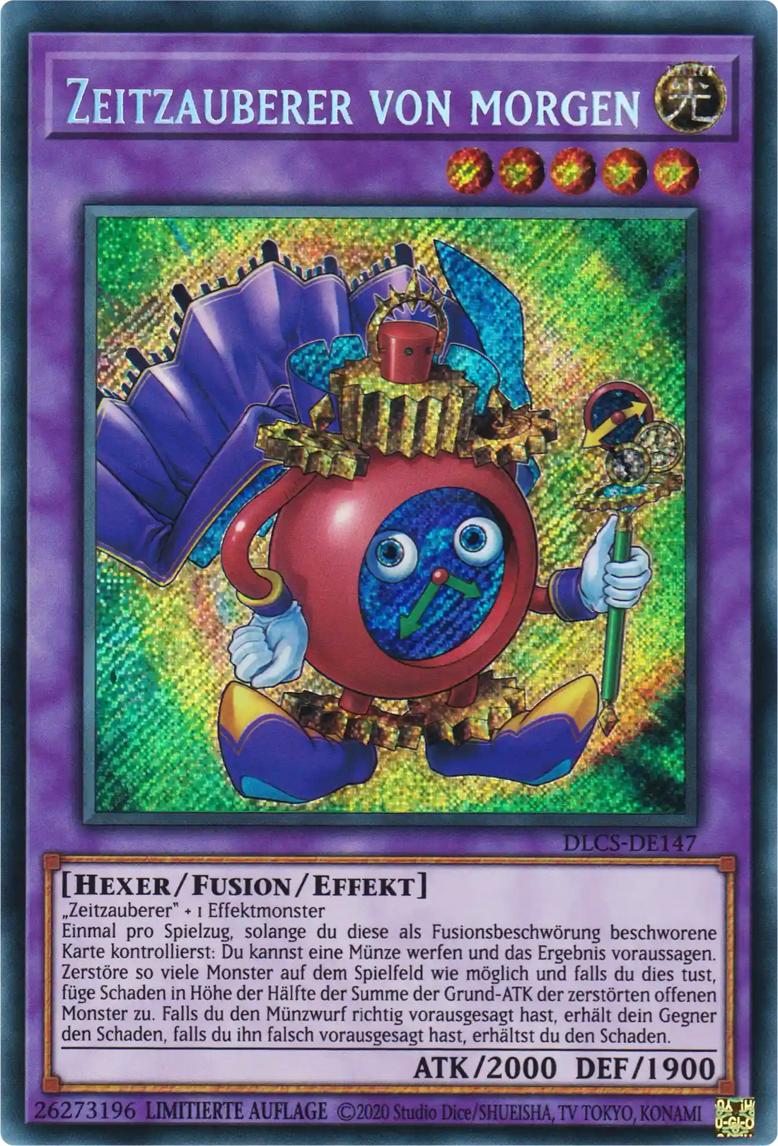 Zeitzauberer von morgen Yu-Gi-Oh! Karte DLCS-DE147 Secret Rare