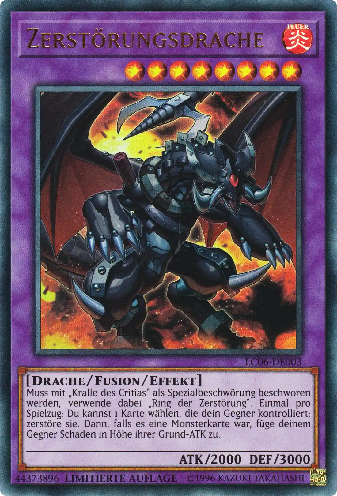 Zerstörungsdrache Yu-Gi-Oh! Karte LC06-DE003 Ultra Rare