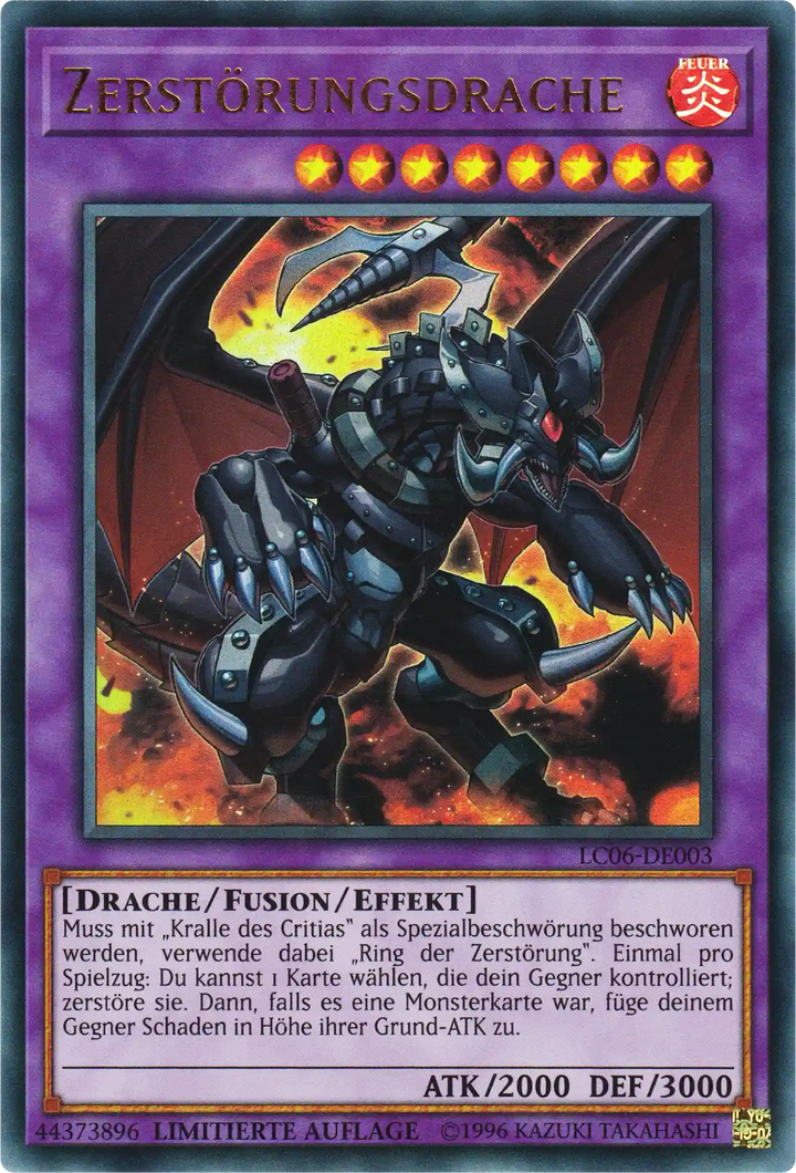 Zerstörungsdrache Yu-Gi-Oh! Karte LC06-DE003 Ultra Rare
