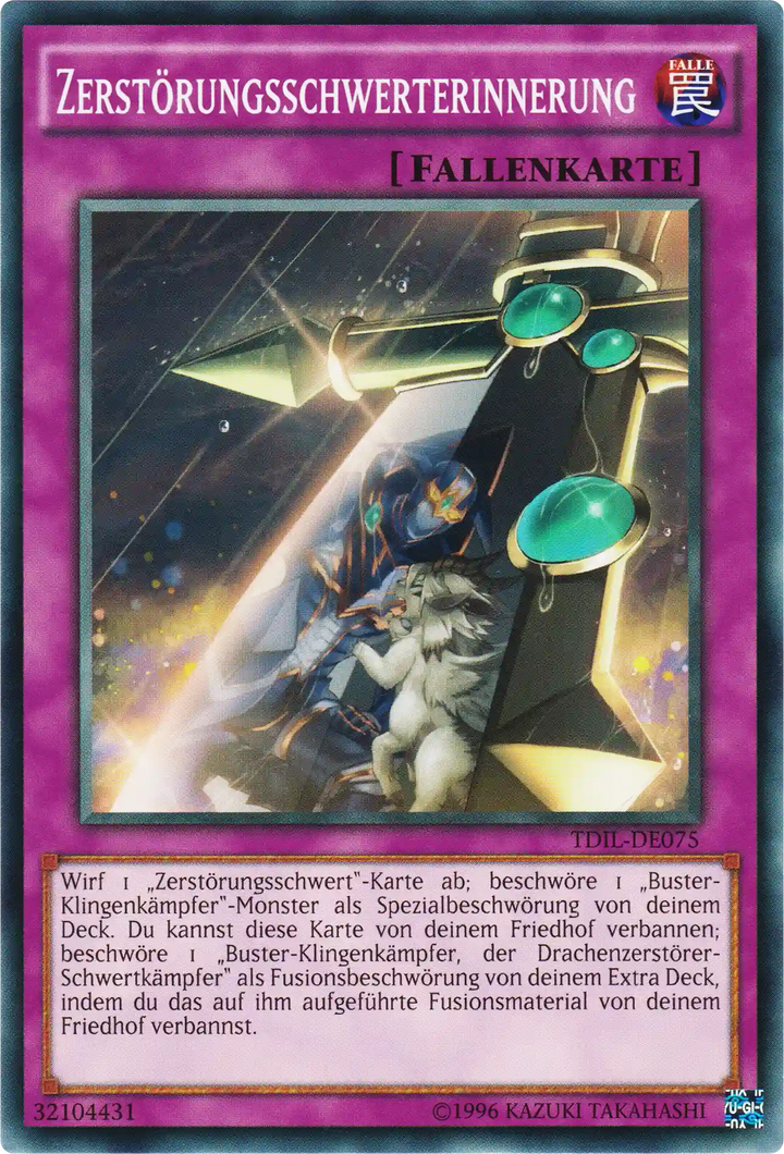 Zerstörungsschwerterinnerung Yu-Gi-Oh! Karte TDIL-DE075 Common