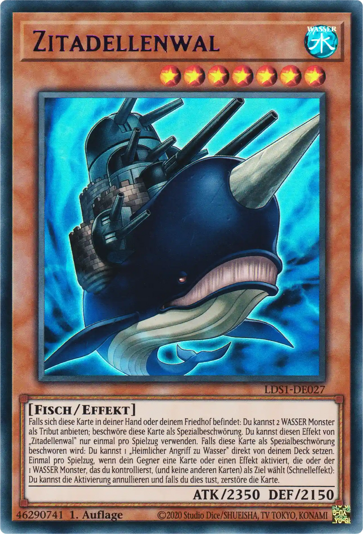 Zitadellenwal Yu-Gi-Oh! Karte LDS1-DE027 Purple Ultra Rare