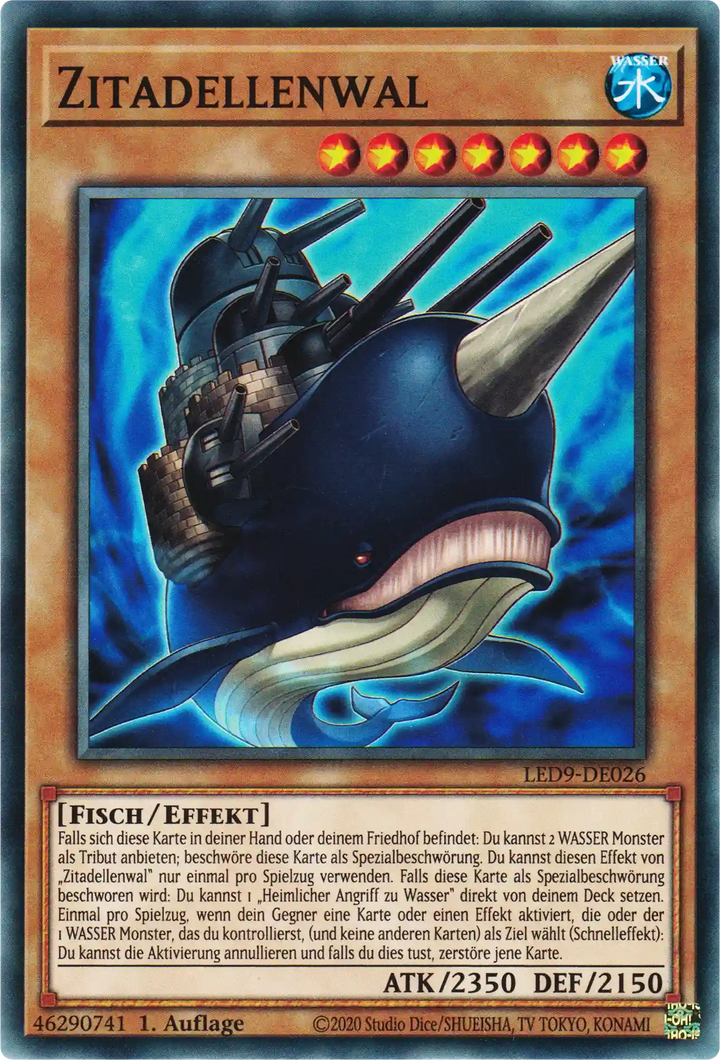 Zitadellenwal Yu-Gi-Oh! Karte LED9-DE026 Common