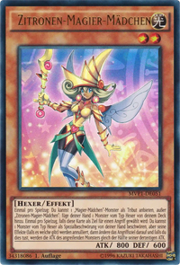Zitronen-Magier-Mädchen Yu-Gi-Oh! Karte MVP1-DE051 Ultra Rare