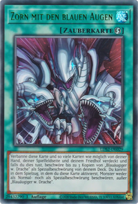 Zorn mit den blauen Augen Yu-Gi-Oh! Karte LDS2-DE029 Green Ultra Rare