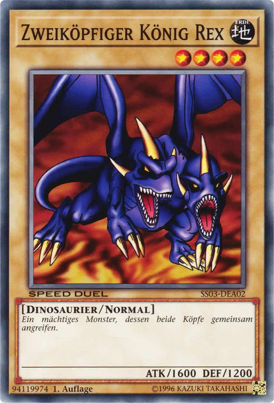 Zweiköpfiger König Rex Yu-Gi-Oh! Karte SS03-DEA02 Common