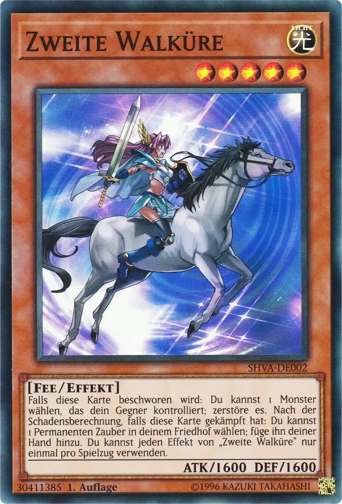 Zweite Walküre Yu-Gi-Oh! Karte SHVA-DE002 Super Rare