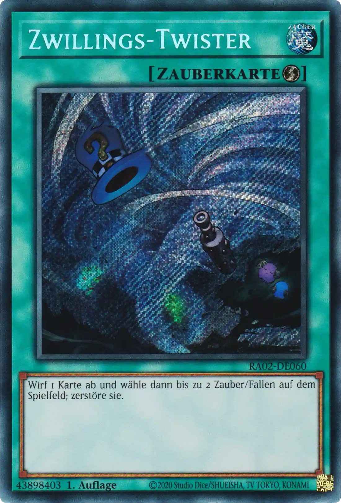 Zwillings-Twister Yu-Gi-Oh! Karte RA02-DE060 Secret Rare