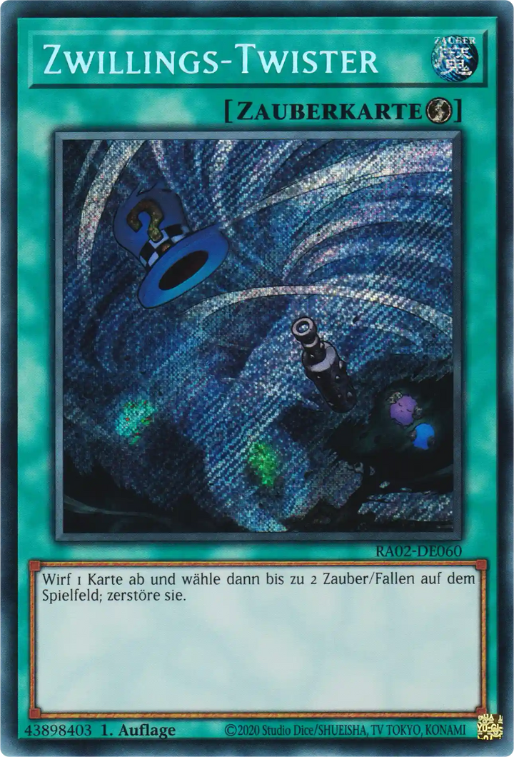 Zwillings-Twister Yu-Gi-Oh! Karte RA02-DE060 Secret Rare