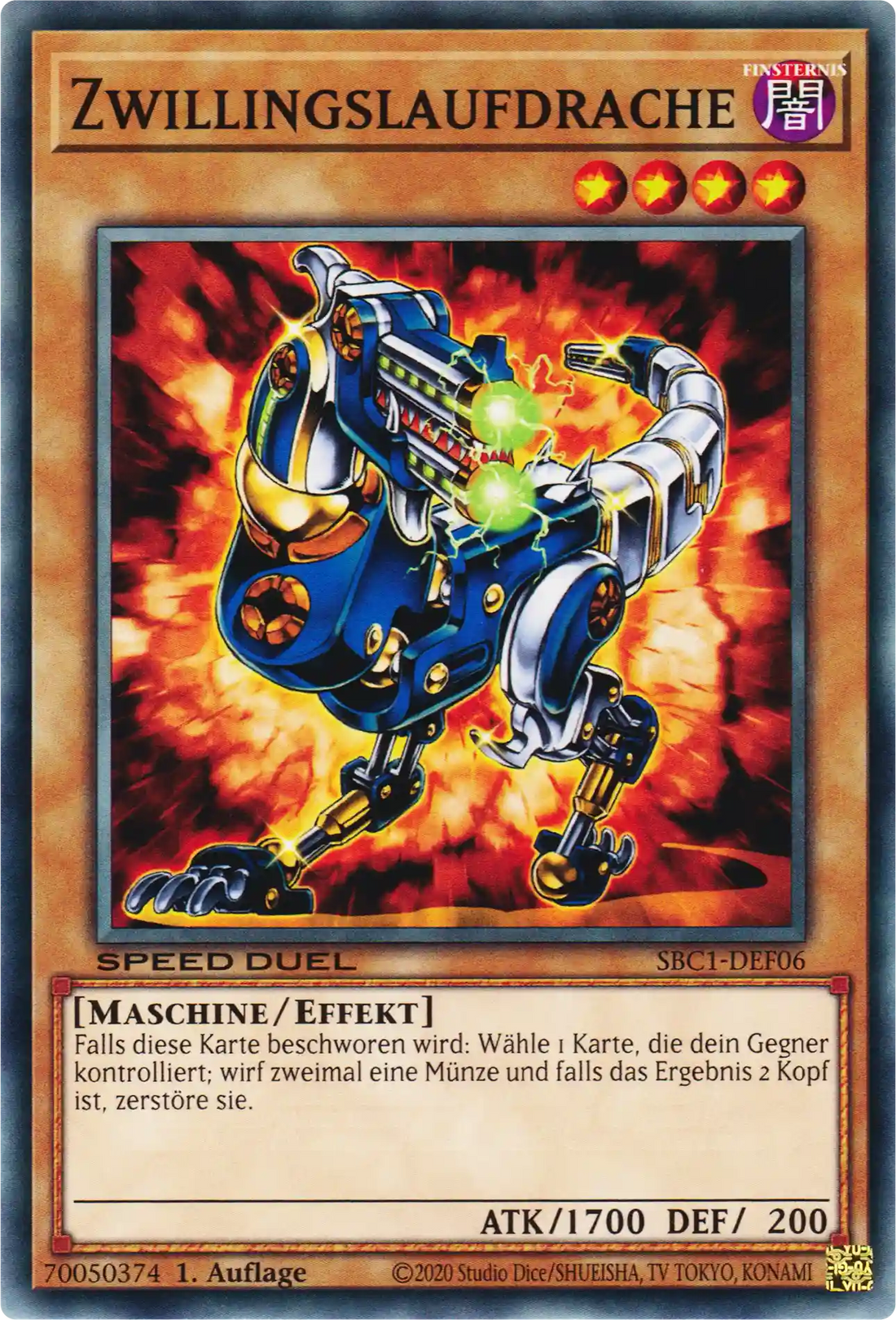 Zwillingslaufdrache Yu-Gi-Oh! Karte SBC1-DEF06 Common